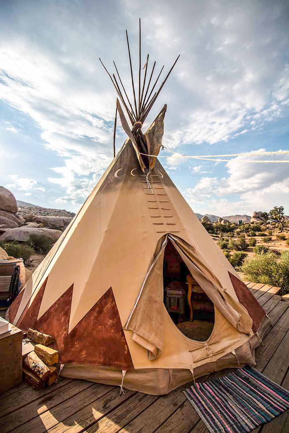 Joshua tree tipi hippie